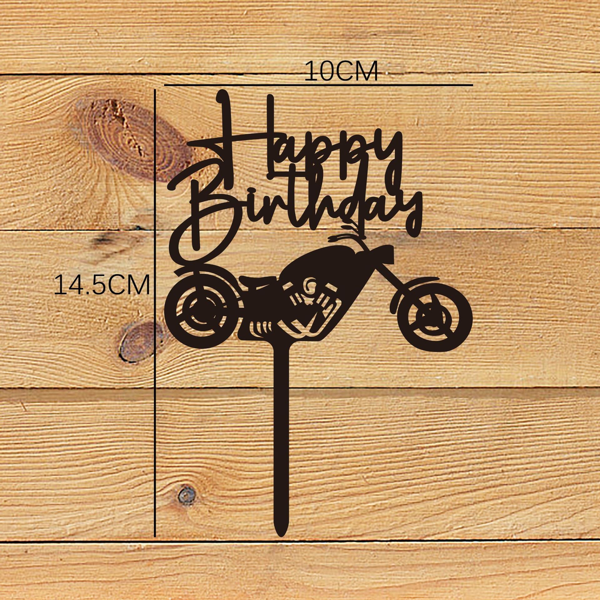 Wholesale 10PCS/PACK Father's Day Happy Acrylic Cake Card Decoration